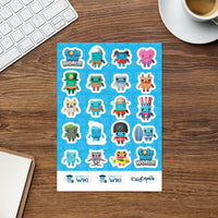 Coin Hunt World Cubies Sticker Sheet (Series 2)