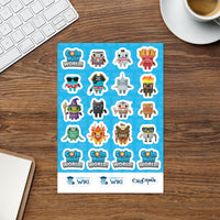 Coin Hunt World Cubies Sticker Sheet (Series 4)