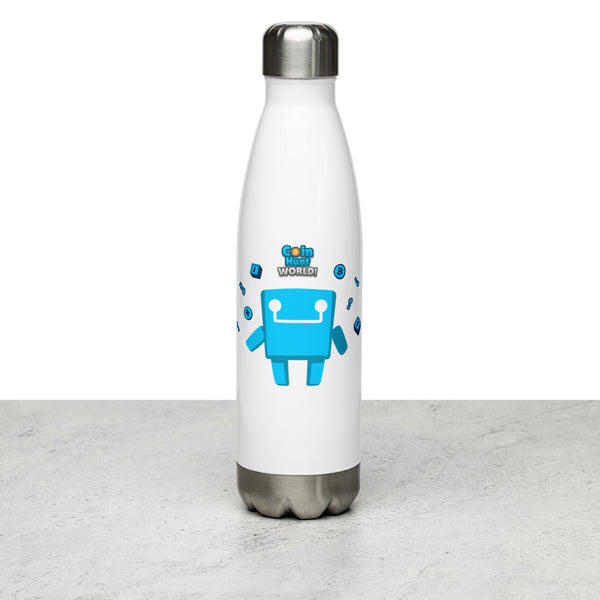 Coin Hunt World Blue Cubie Stainless Steel Water Bottle